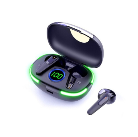 NOUTATI - Casti Wireless Bluetooth Hands Free Control Touch Afisaj LED Carcasa Protectie si Incarcare
