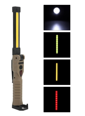 Lanterna de lucru LED COB pliabila, magnetica, 7 moduri, incarcare Type-C, 1200mAh, bej/negru [3]