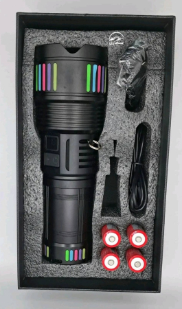 Lanterna de mana aluminiu,foarte puternica ,LED laser , 5 moduri de intensitate a luminii, USB [1]