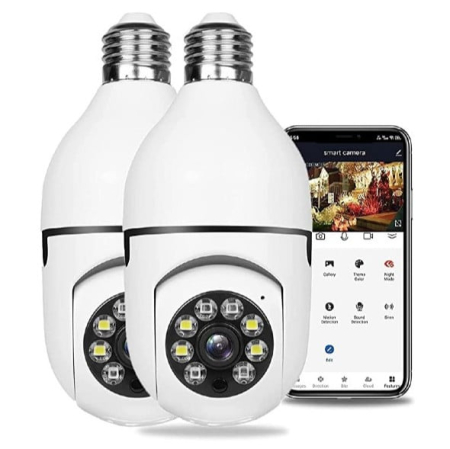 PACHET 2 CAMERE SUPRAVEGHERE WIFI ROTATIVE PENTRU SOCLU - BEC [1]