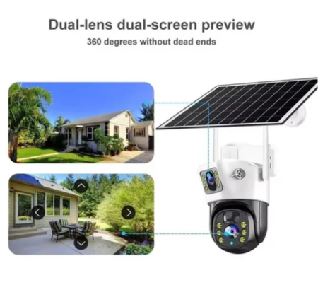 Camere Supraveghere - PACHET 3 X Camera de Supraveghere cu Panou Solar slot SIM 4G V380Pro 8MP