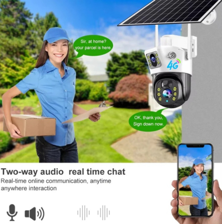PACHET 3 X Camera de Supraveghere cu Panou Solar slot SIM 4G V380Pro 8MP [2]