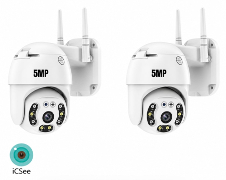Camere Supraveghere - PROMOTIE: PACHET 2 CAMERE SUPRAVEGHERE WIFI V380 5MP