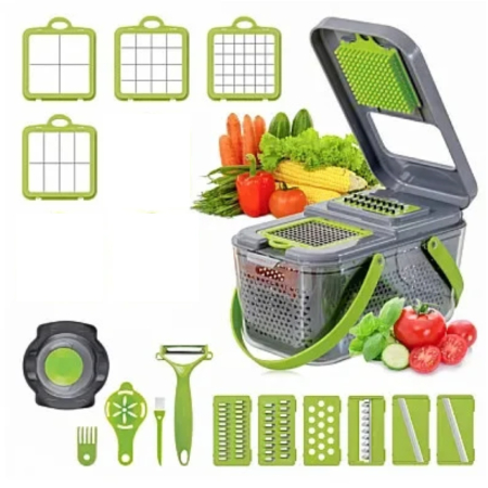 NOUTATI - RAZATOARE MULTIFUNCTIONALA 22 PIESE VEGGIE SLICER