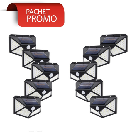 LAMPI SOLARE☀️ - SET 10 LAMPI SOLARE 100 LED - 3 MOD ILUMINARE