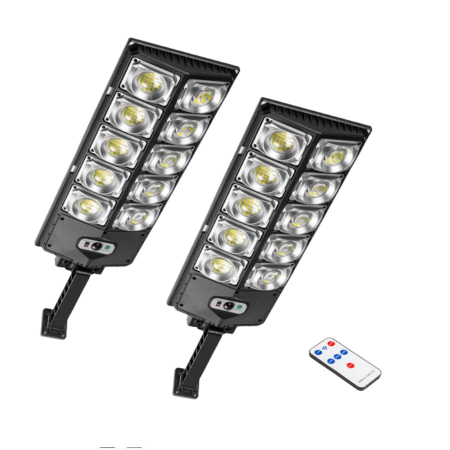 LAMPI SOLARE☀️ - SET 2 X LAMPA SOLARA TIP STRADAL 500W 10 CASETE LED SMD