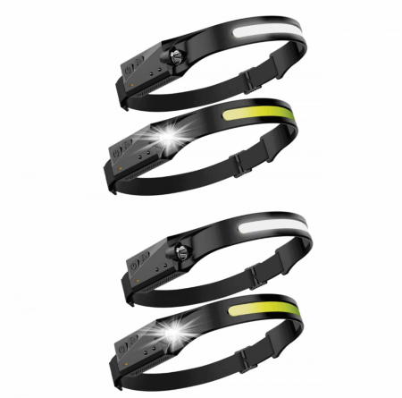 Lanterne - SET 4 X LANTERNA DE CAP CU SENZOR DE MISCARE