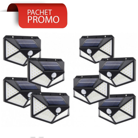 LAMPI SOLARE☀️ - SET 8 LAMPI SOLARE PENTRU CURTE CU 100 LED - 3 MOD ILUMINARE
