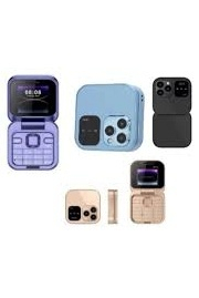 NOUTATI - Telefon mobil mini cu ecran dublu, butoane mari, lanterna LED, camera foto, 2 x Nano SIM, player muzical, radio