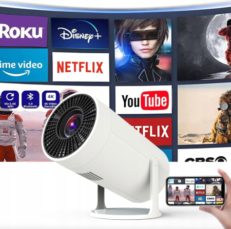 NOUTATI - VIDEOPROIECTOR ANDROID WiFi 6 Bluetooth 4K PlayStore