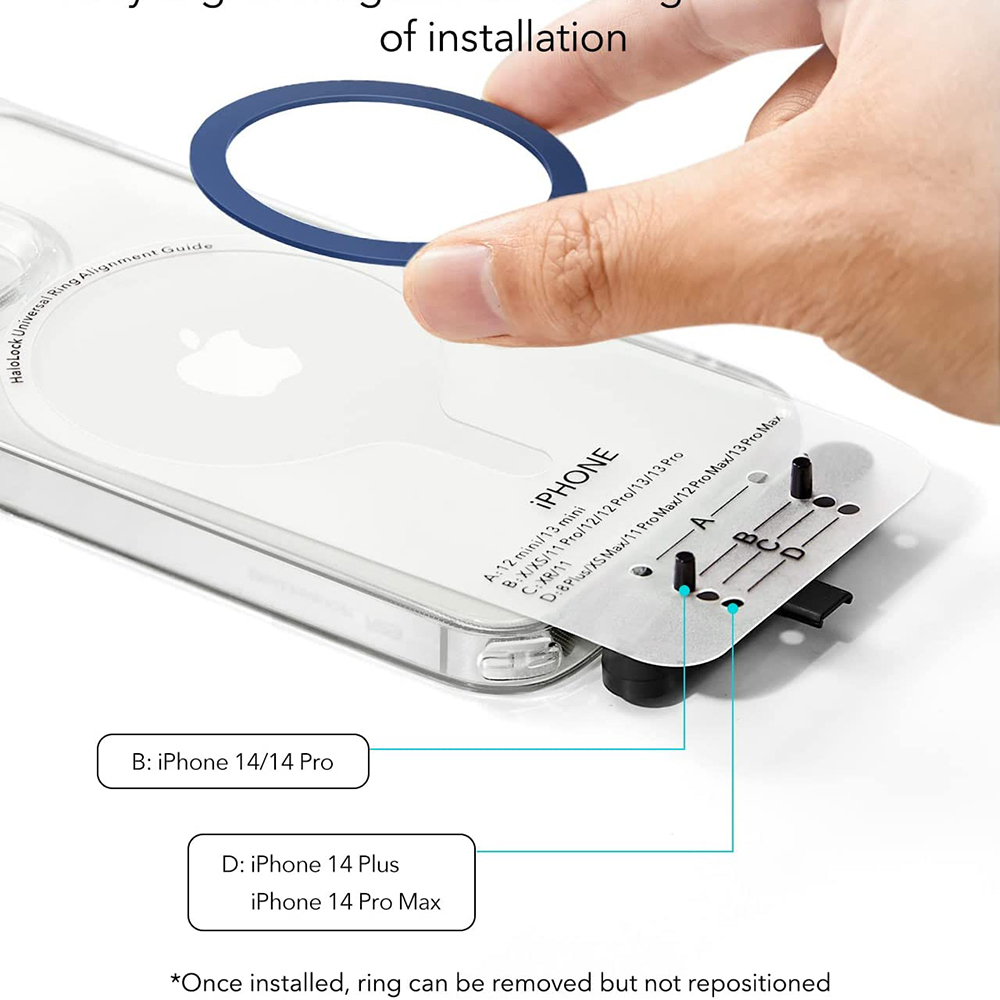 Adaptor Inel Incarcare MagSafe HaloLock (set 2) - ESR Universal Ring 360 - Blue [6]