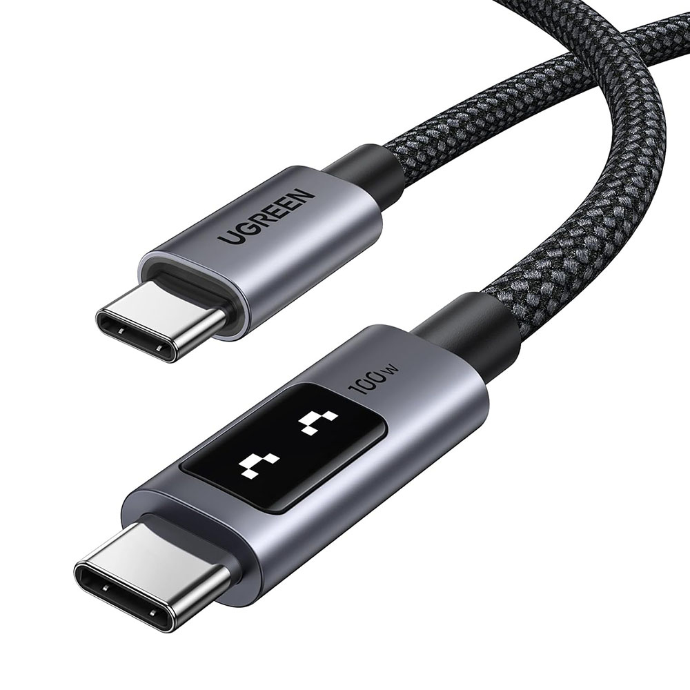 Cablu de Date USB-C la USB-C, 5A, 100W, 2m - Ugreen L509 (35512) - Space Gray [2]