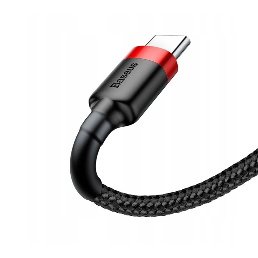 Cablu USB la Type-C, Fast Charge, 3A, 480Mbps, 0.5m - Baseus Cafule - Gray / Black [3]