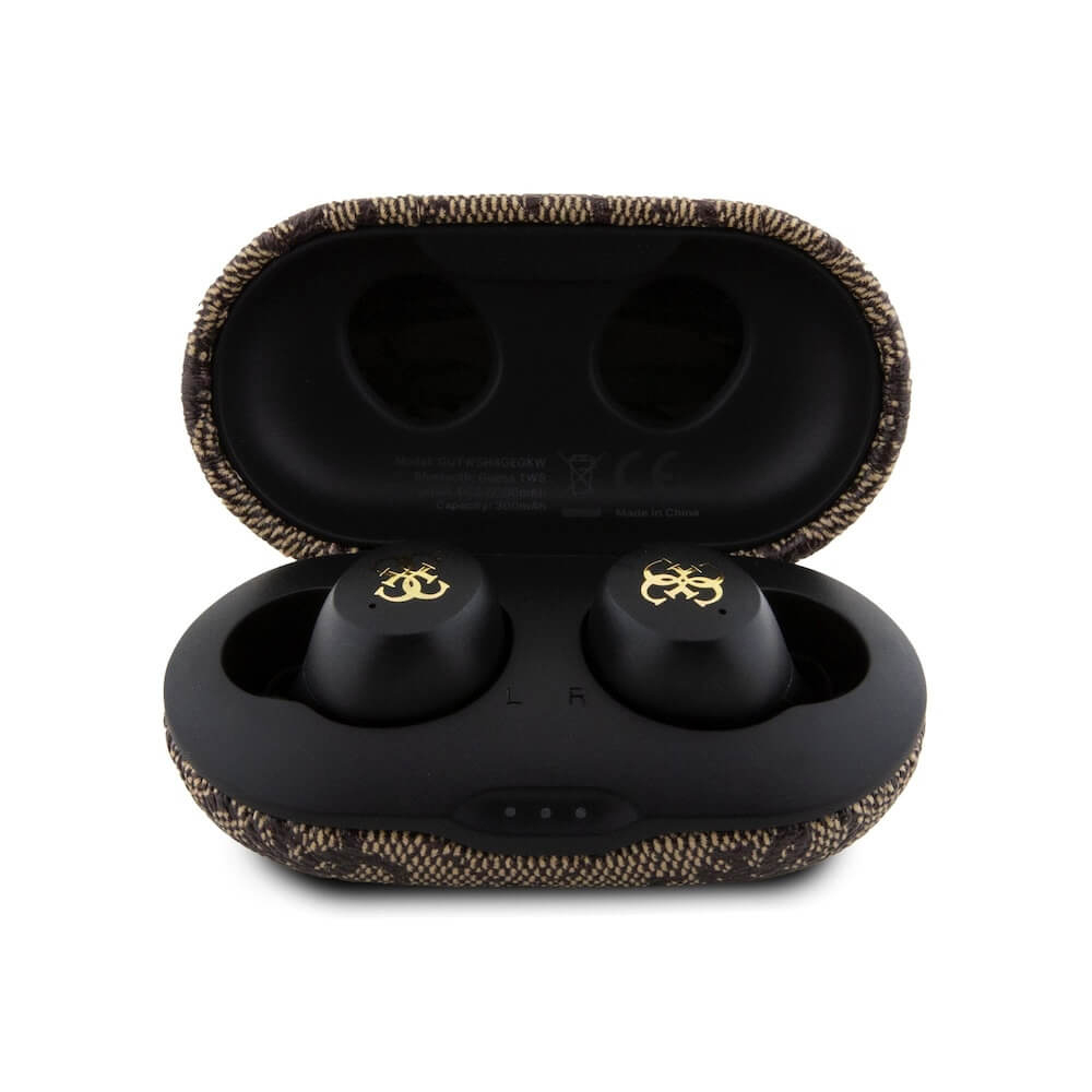 Casti True Wireless cu Statie de Andocare, ENC, Bluetooth 5.3, IPX5, 300mAhm - Guess (GUTWSP4EGW) - Brown [2]