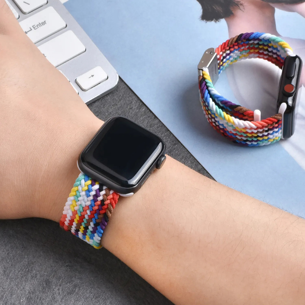 Curea pentru Apple Watch 1/2/3/4/5/6/7/8/9/10/SE/SE 2/Ultra/Ultra 2 (42/44/45/46/49mm) - Techsuit Watchband - Star Light [3]