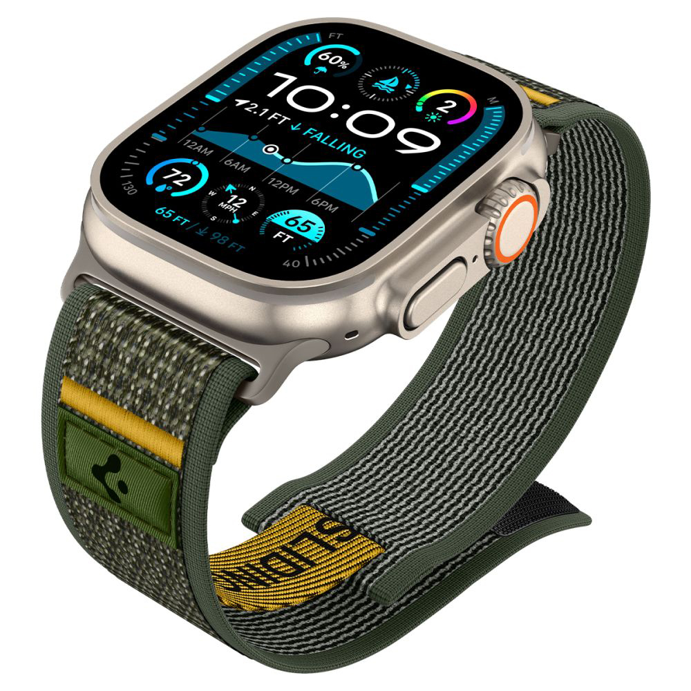Curea pentru Apple Watch 6  / 7 / 8 / 9 / 10 / SE / SE 2 / Ultra / Ultra 2 (44/45/46/49mm) - Spigen Athlex Air - Active Green [8]