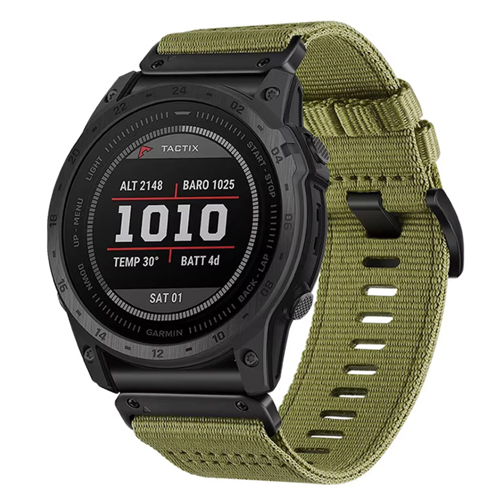 Curea pentru Garmin Fenix 5/5 Plus 6/6 Pro/7/Forerunner 935/945/Approach S60 - Techsuit Watchband QuickFit 22mm (W070) - Green Dew [1]