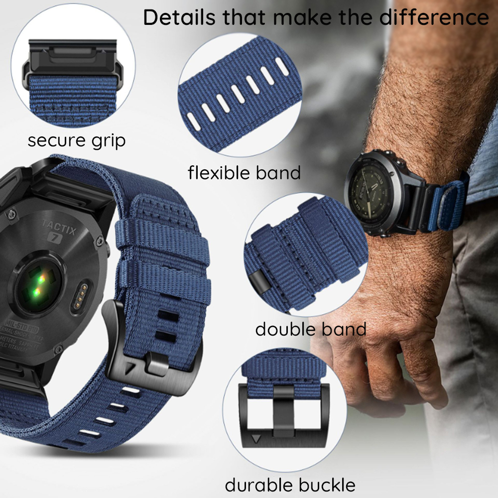 Curea pentru Garmin Fenix 5/5 Plus 6/6 Pro/7/Forerunner 935/945/Approach S60 - Techsuit Watchband QuickFit 22mm (W070) - Orange Blossom [6]