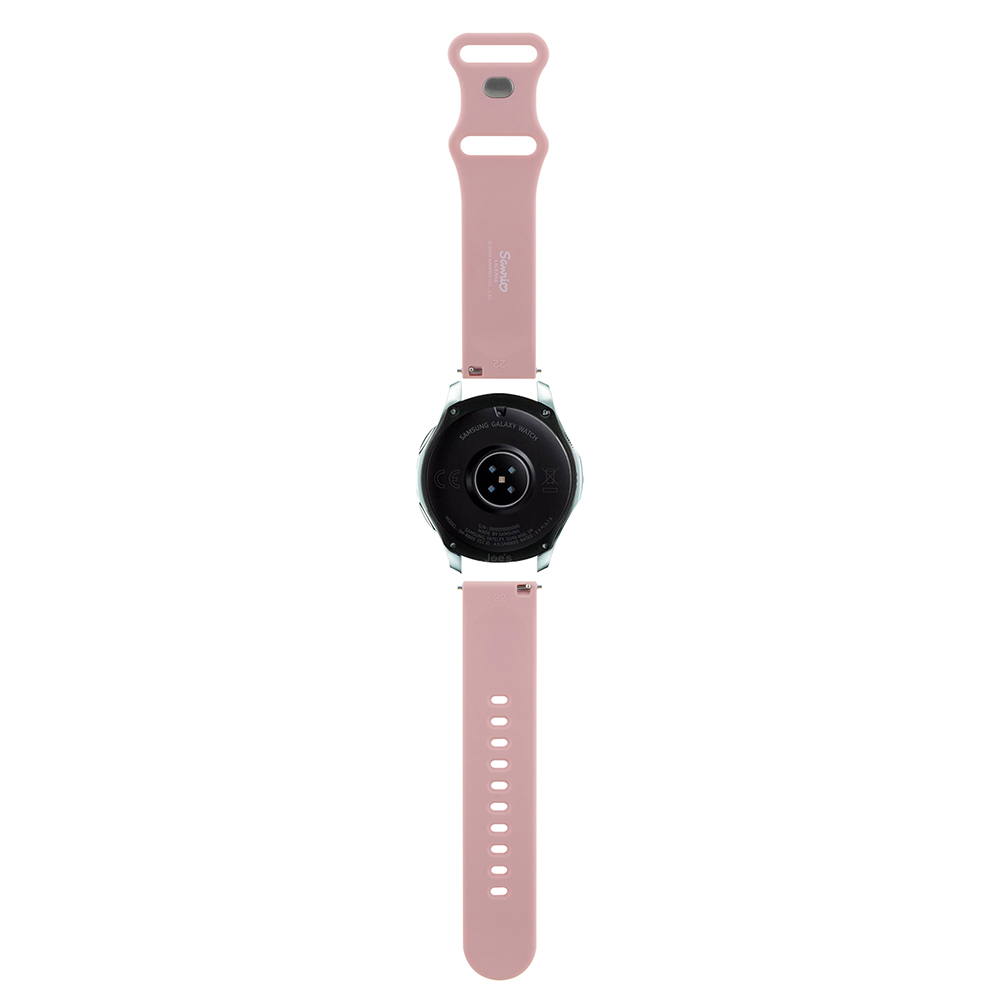 Curea pentru Samsung Watch (46mm)/Watch 3, Huawei Watch GT 2/GT 3 (46mm) - Hello Kitty Strap Silicone Kitty Head (HKUWLSCHBLP) - Pink [2]