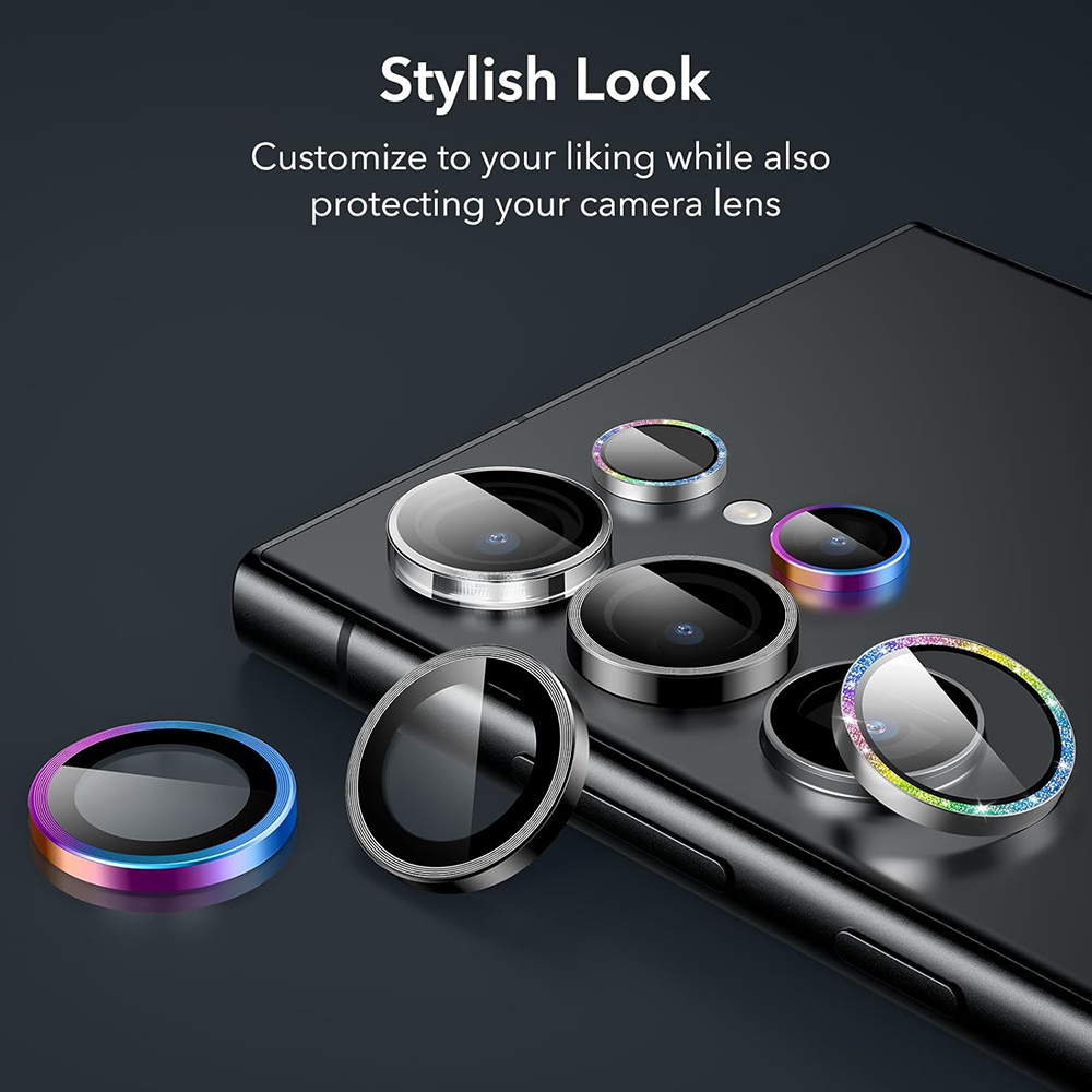 Folie Camera pentru Samsung Galaxy S24 Ultra (set 2) - ESR Lens Protector Tempered Glass - Black [7]