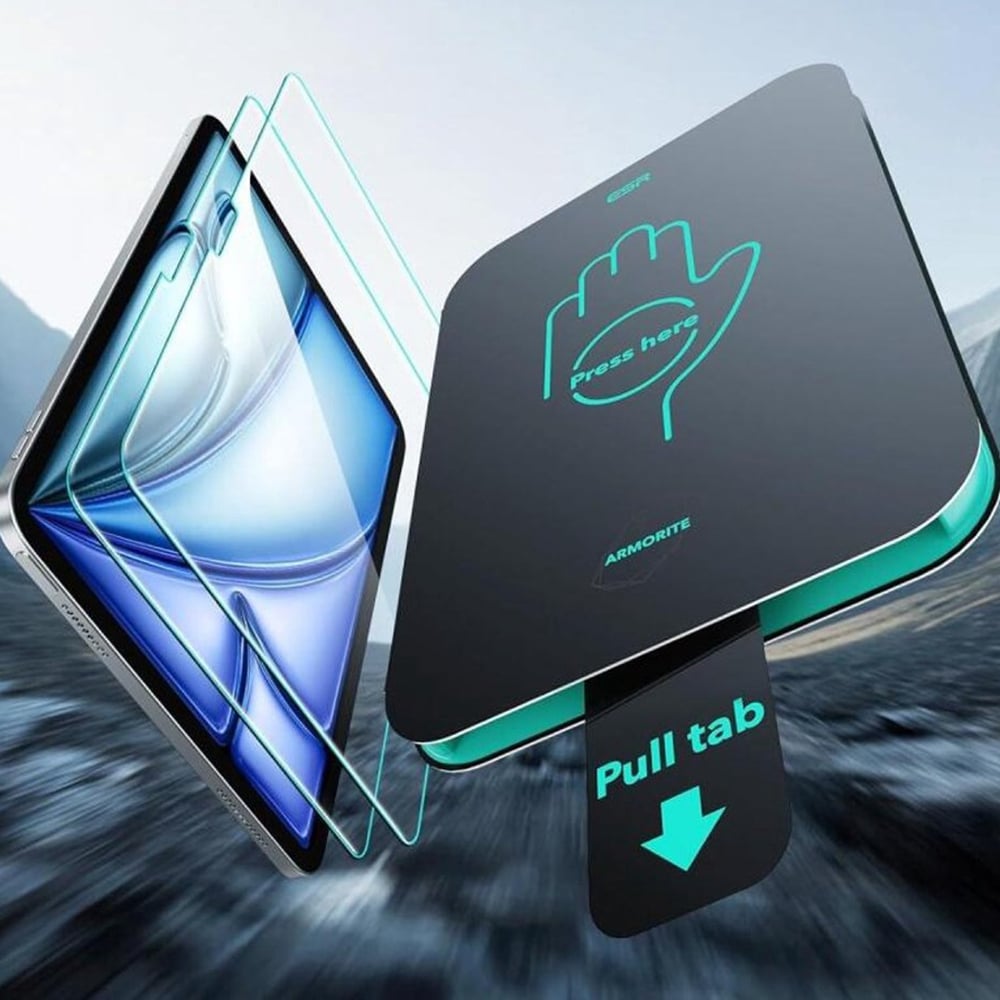 Folie pentru iPad Air 11 (2024) / Air 11 (2025) (set 2) - ESR Armorite Screen Protector UltraFit Tray - Clear [2]
