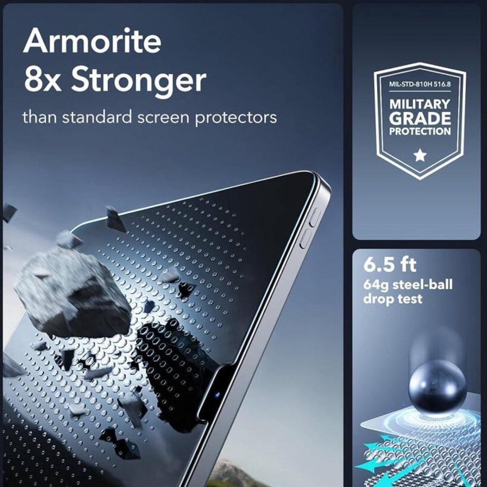 Folie pentru iPad Air 11 (2024) / Air 11 (2025) (set 2) - ESR Armorite Screen Protector UltraFit Tray - Clear [6]