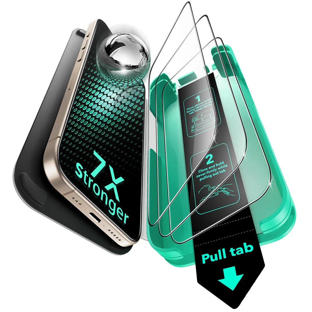 Folie pentru iPhone 17 / iPhone 16 Pro (set 3) - ESR Armorite Screen Protector UltraFit - Clear [1]