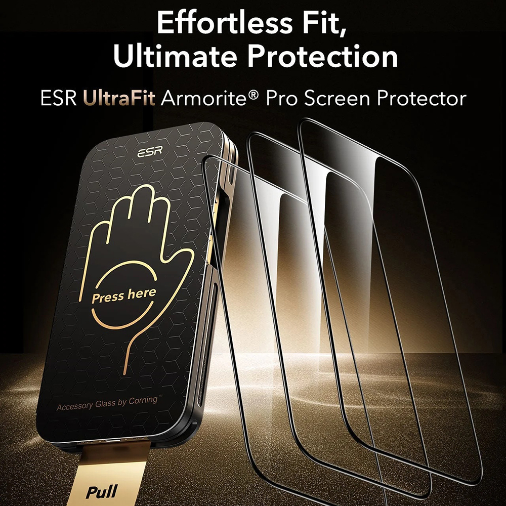 Folie pentru iPhone 17 Pro Max (set 3) - ESR Corning Corning Gorilla Glass UltraFit - Clear [5]