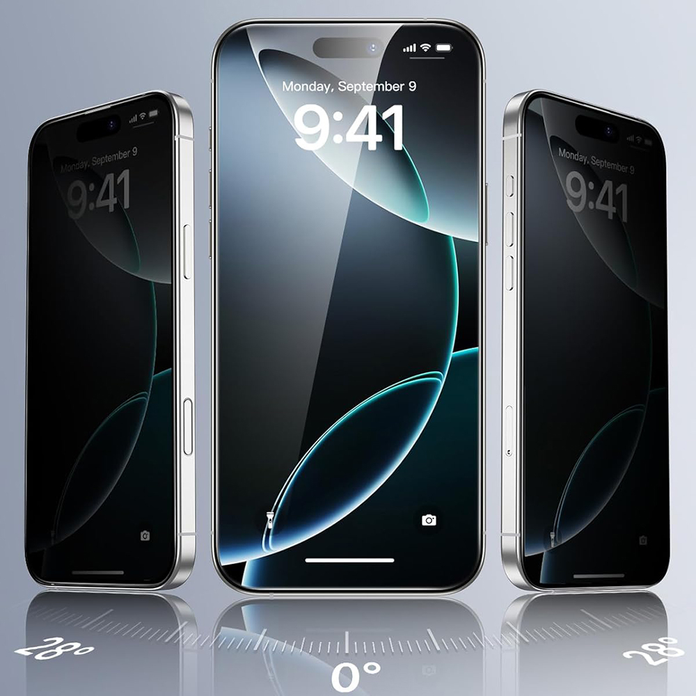 Folie pentru iPhone 17 Pro Max (set 3) - ESR Privacy Tempered Glass - Black [2]