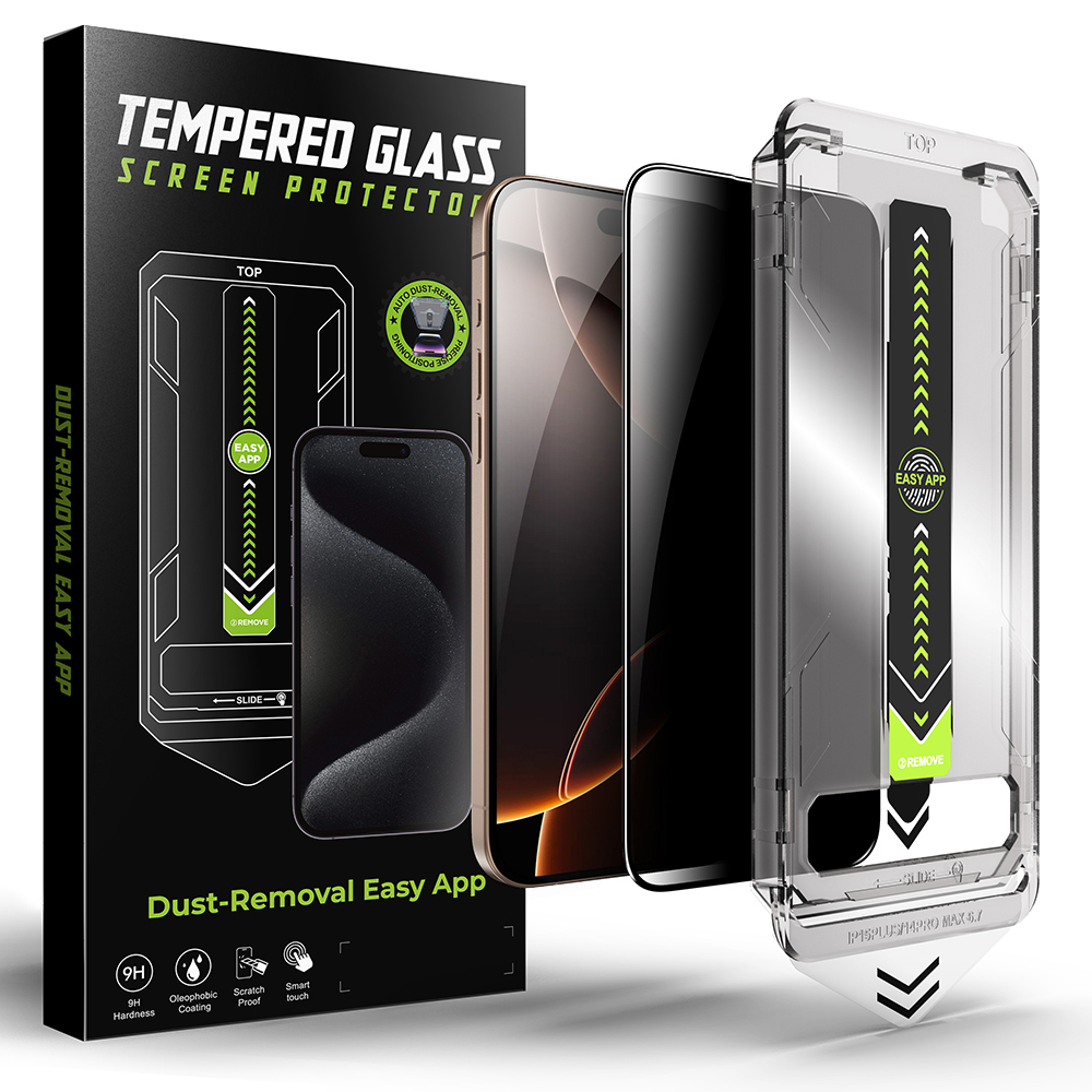 Folie pentru iPhone 17 Pro Max - Techsuit TitanGlass FullCover - Privacy [1]