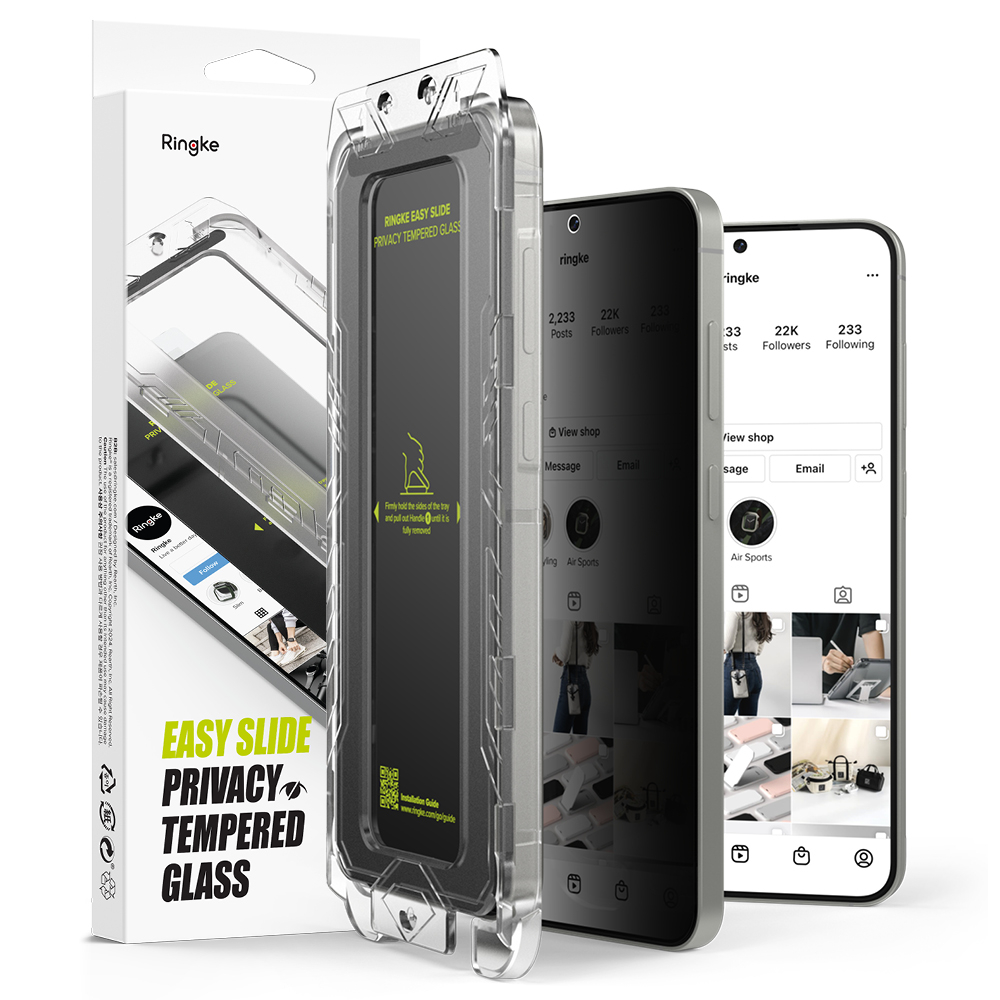Folie pentru Samsung Galaxy S24 / S25 (set 2) - Ringke Easy Slide Privacy Tempered Glass [2]
