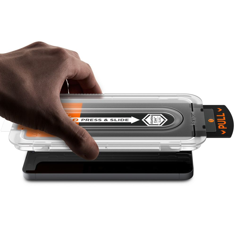 Folie Spigen Glas.tR EZ Fit Samsung Galaxy S25 FE Set 2 HD Clear [4]