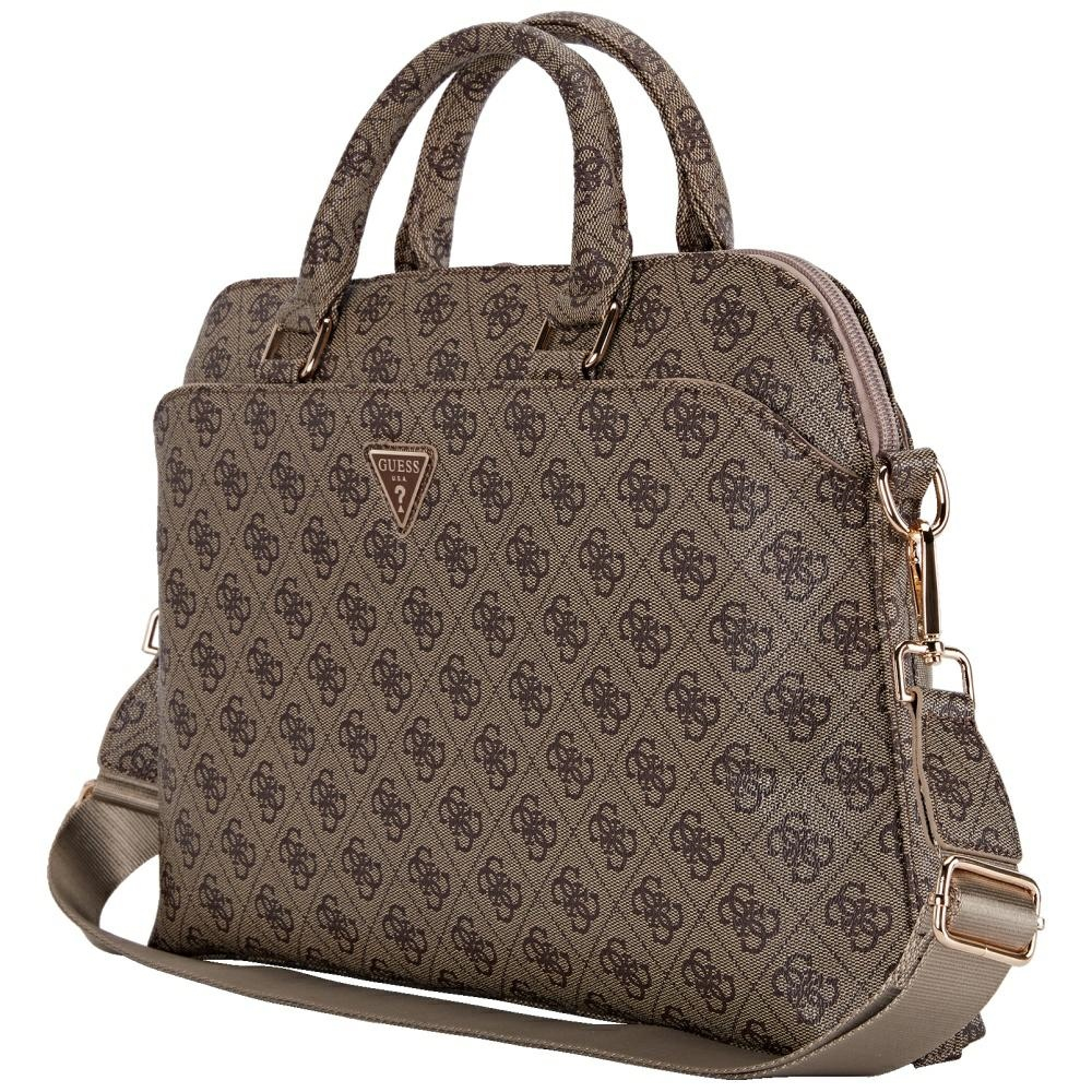 Geanta pentru Laptop 15", Unisex, Ajustabila - Guess 4G Triangle Logo (GUCB15P4DPTW) - Brown [1]