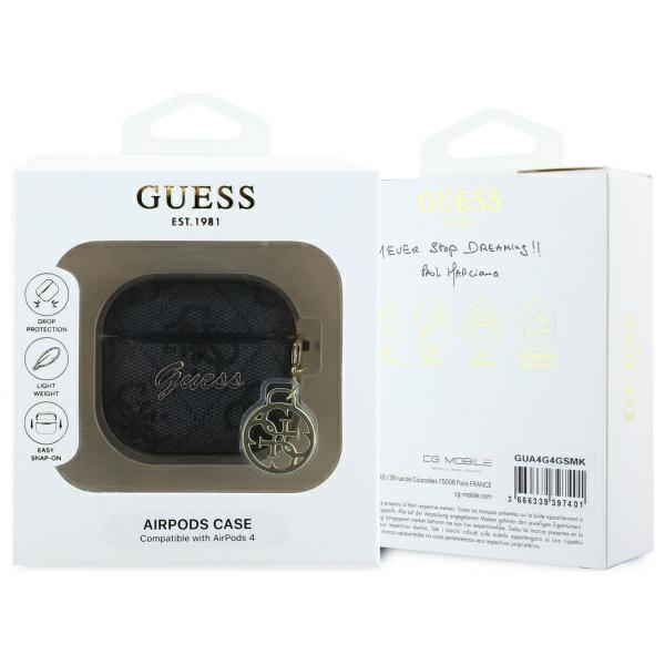 Husa pentru Apple AirPods 4 - Guess 4G Charm Collection (GUA4G4GSMW) - Brown [7]
