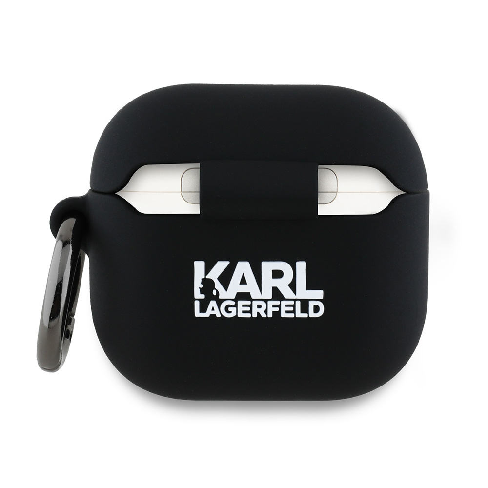 Husa pentru Apple AirPods 4 - Karl Lagerfeld Silicone Karl Head 3D (KLA4RUNIKK) - Black [2]