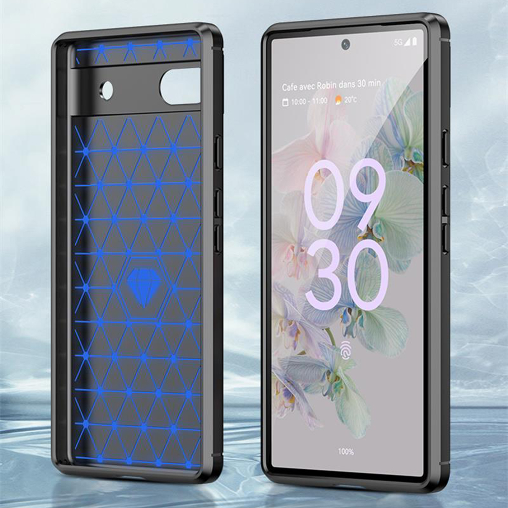 Husa pentru Google Pixel 6a - Techsuit Carbon Silicone - Black [6]