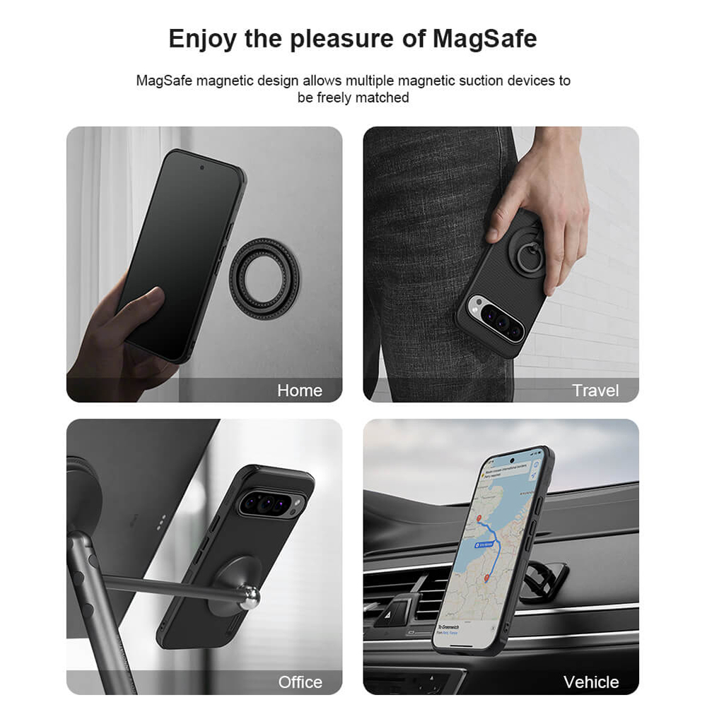 Husa pentru Google Pixel 9 Pro XL - Nillkin Super Frosted Shield Pro Magnetic - Black [6]