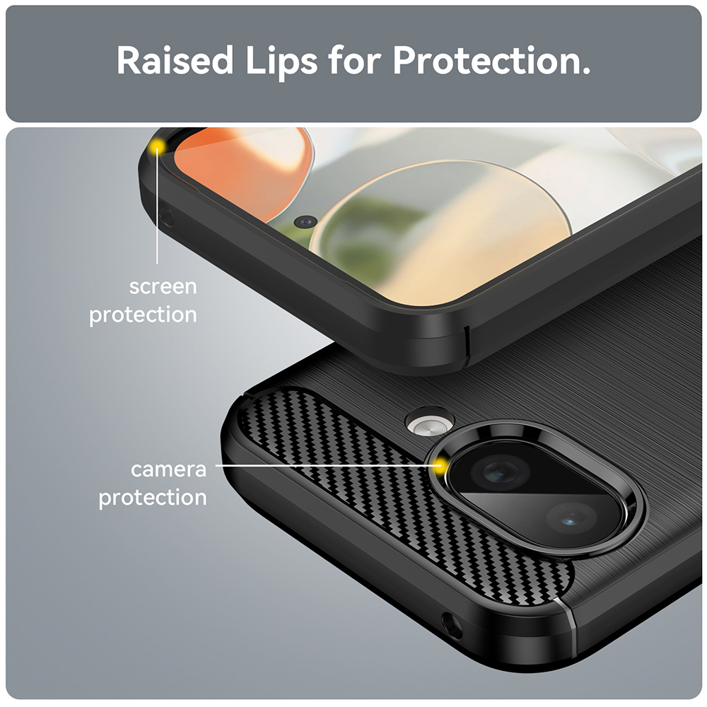 Husa pentru Google Pixel 9a - Techsuit Carbon Silicone - Black [6]