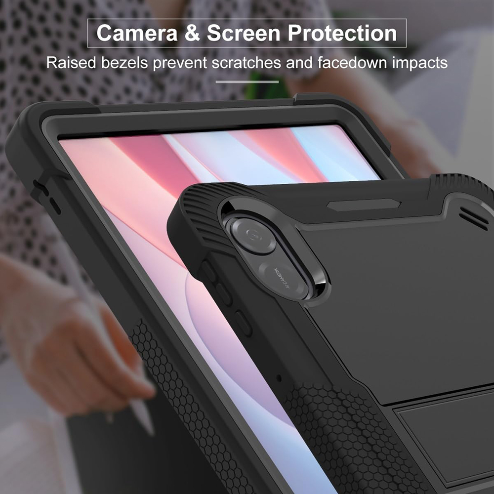 Husa pentru Honor Pad X8a + Folie - Techsuit Rugged TabShell - Black [3]