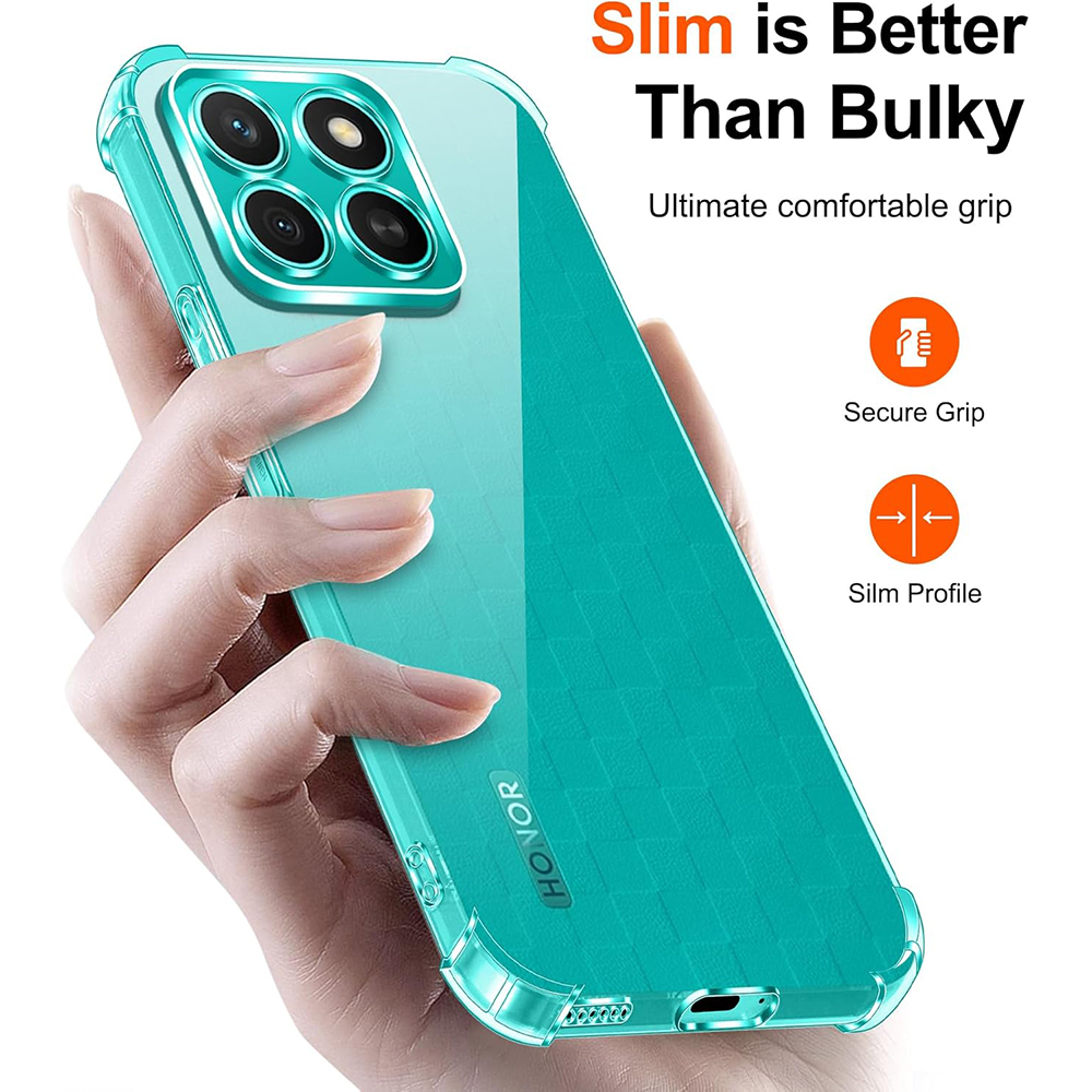 Husa pentru Honor X8c - Techsuit Shockproof Clear Silicone - Clear [5]
