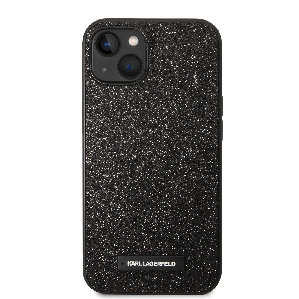 Husa pentru iPhone 14 Plus - Karl Lagerfeld Hardcase Glitter  - Plaque Logo [3]