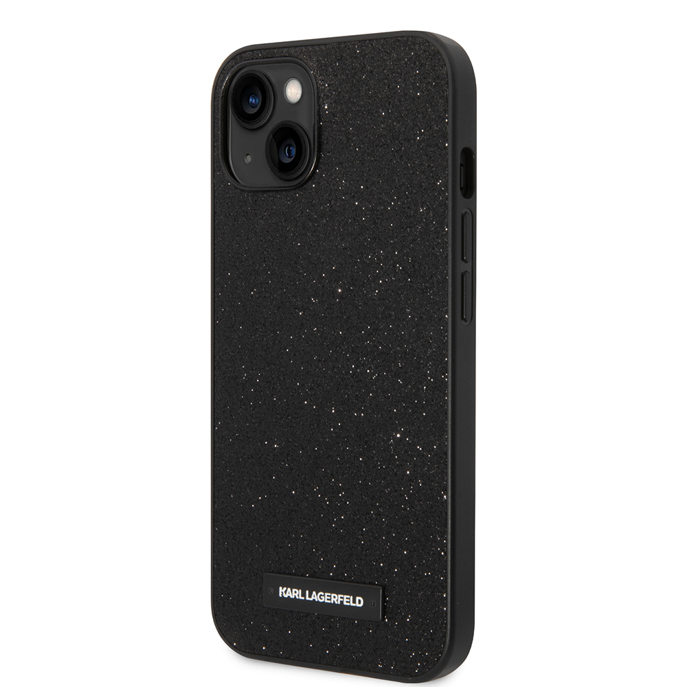Husa pentru iPhone 14 Plus - Karl Lagerfeld Hardcase Glitter  - Plaque Logo [5]