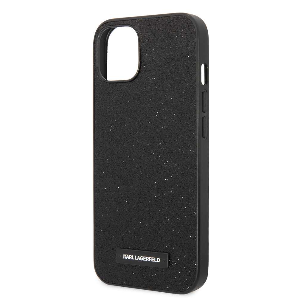 Husa pentru iPhone 14 Plus - Karl Lagerfeld Hardcase Glitter  - Plaque Logo [2]