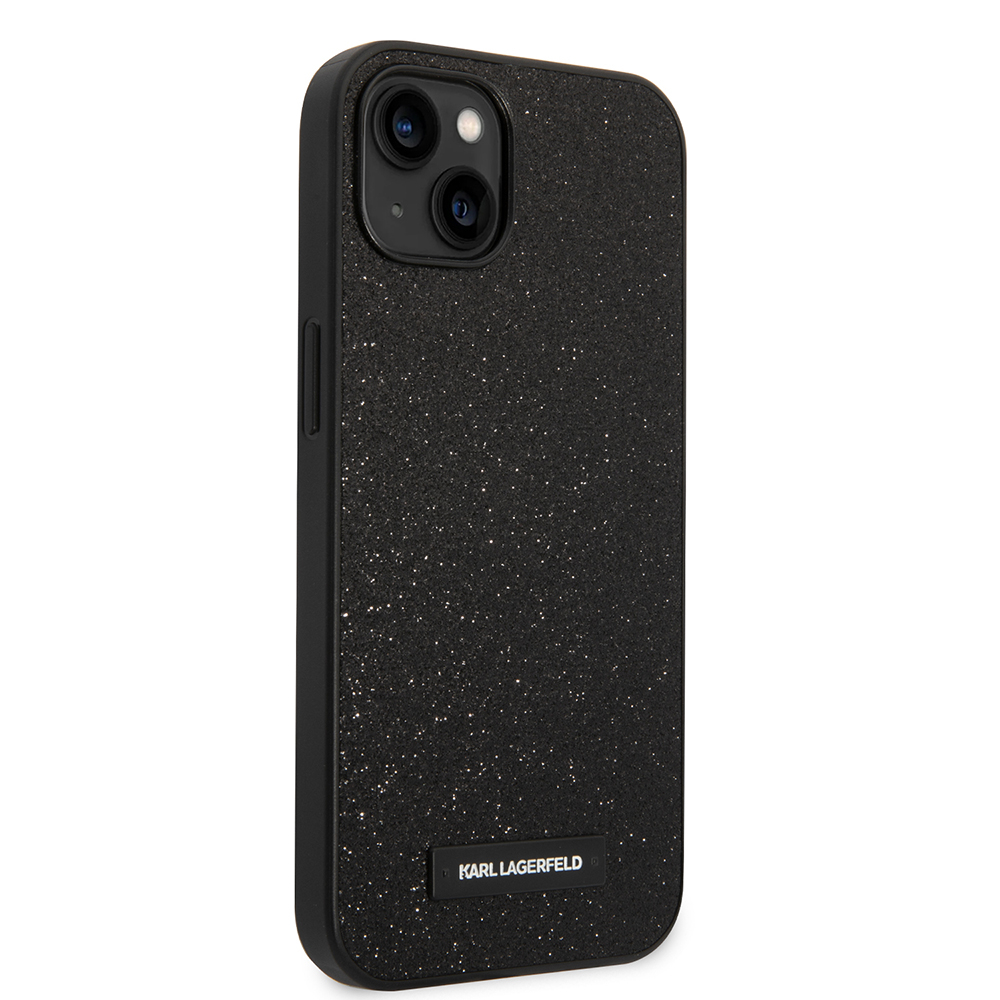 Husa pentru iPhone 14 Plus - Karl Lagerfeld Hardcase Glitter  - Plaque Logo [6]