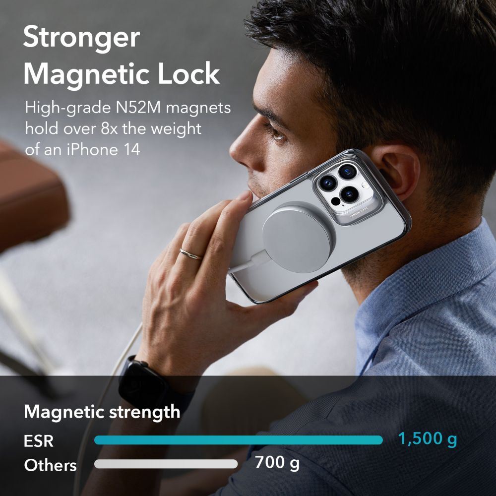 Husa pentru iPhone 14 Pro Max - ESR Classic Kickstand HaloLock - Clear Black [2]