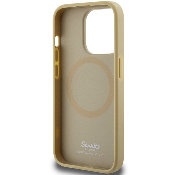 Husa pentru iPhone 14 Pro Max - Hello Kitty Hardcase Leather Kitty Head MagSafe  - Gold [4]