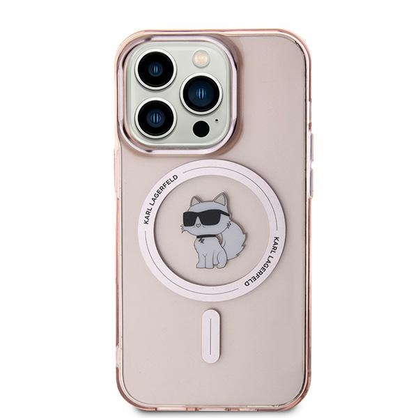 Husa pentru iPhone 14 Pro Max - Karl Lagerfeld IML MagSafe  - Pink Choupette [2]