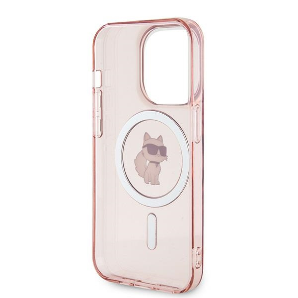 Husa pentru iPhone 14 Pro Max - Karl Lagerfeld IML MagSafe  - Pink Choupette [5]