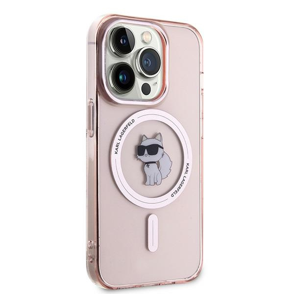 Husa pentru iPhone 14 Pro Max - Karl Lagerfeld IML MagSafe  - Pink Choupette [6]