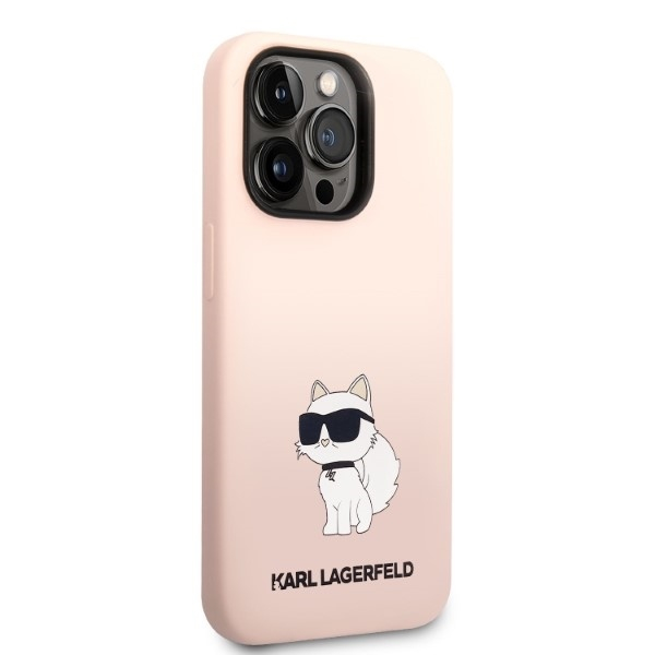Husa pentru iPhone 14 Pro Max - Karl Lagerfeld Silicone  - Pink Choupette [7]